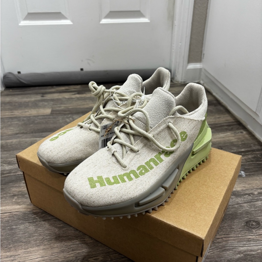 HUMANRACE Green and Beige Sneakers
